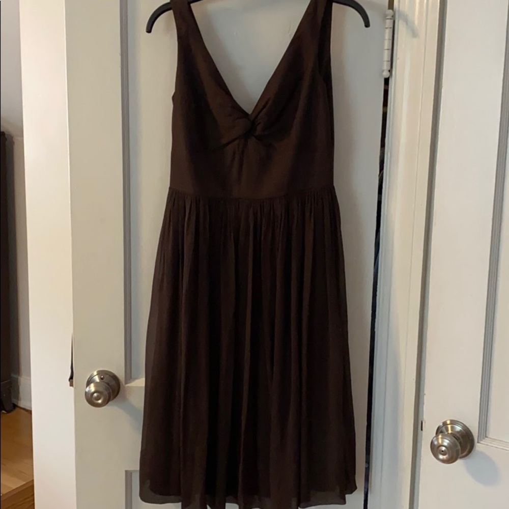 J Crew Bridesmaid Chocolate Silk Dress